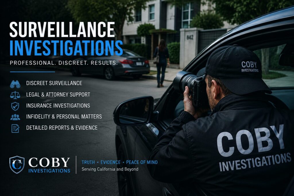 Surveillance investigations in California
