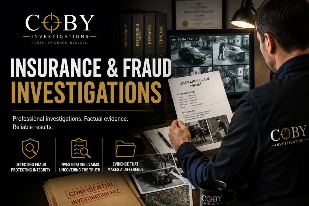 Insurance and fraud investigations in California