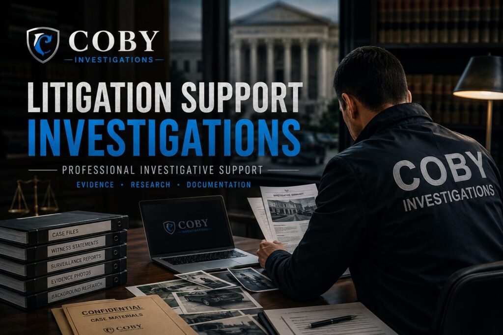 Litigation support investigations in California